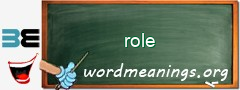 WordMeaning blackboard for role